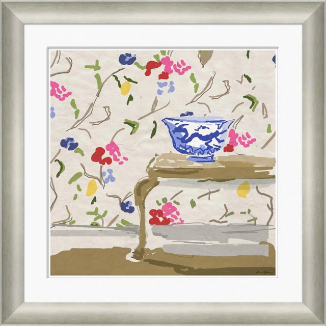 Contemporary Sissinghurst with Dragon Bowl By Dana Gibson, Framed Art Print For Sale - Image 3 of 3
