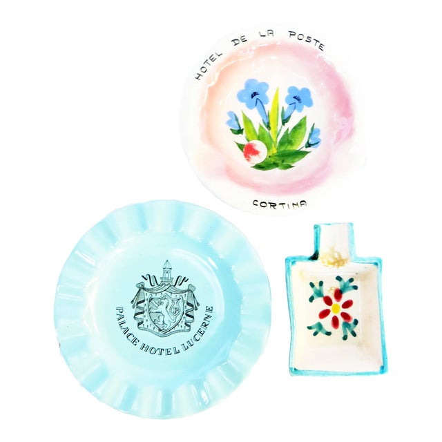 Swiss & Italian Souvenir Pottery Collection For Sale