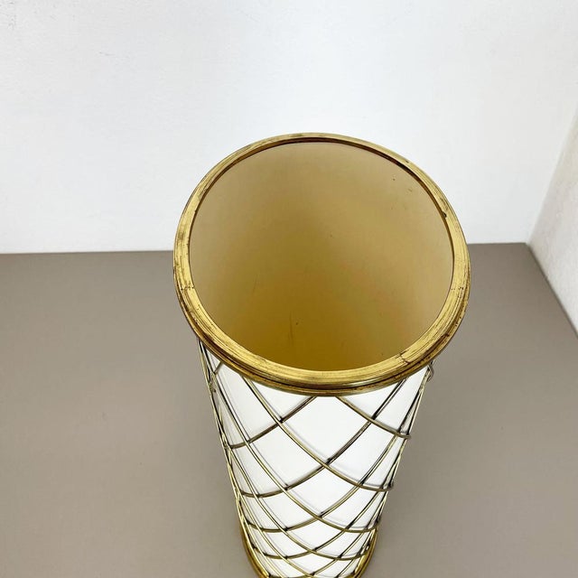 Metal Brass Umbrella Stand from Vereinigte Werkstätten München, Germany 1950s For Sale - Image 7 of 18