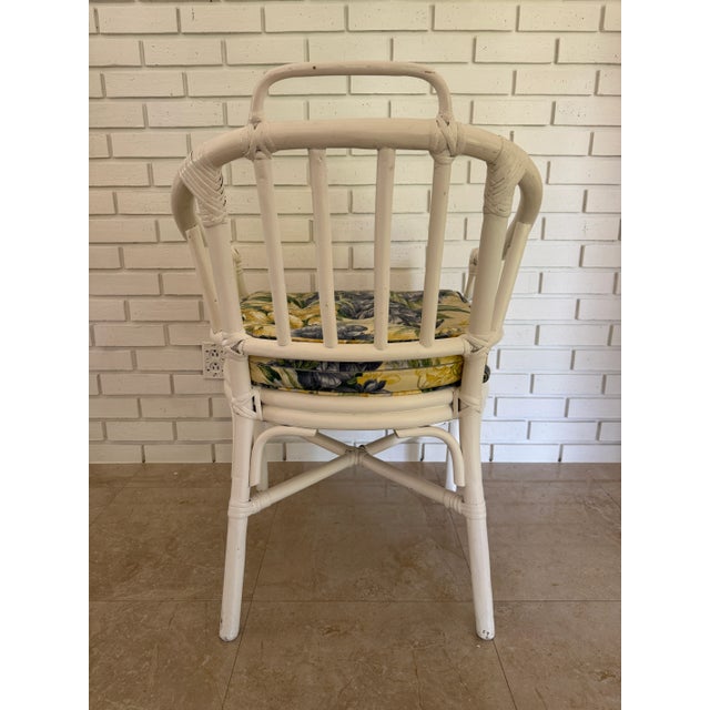 1960s Vintage 1960s McGuire Style Rattan Arm Chair For Sale - Image 5 of 8