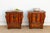 Chinoiserie Pair of Red & Gilt Chinoiserie Small Cabinets For Sale - Image 3 of 13