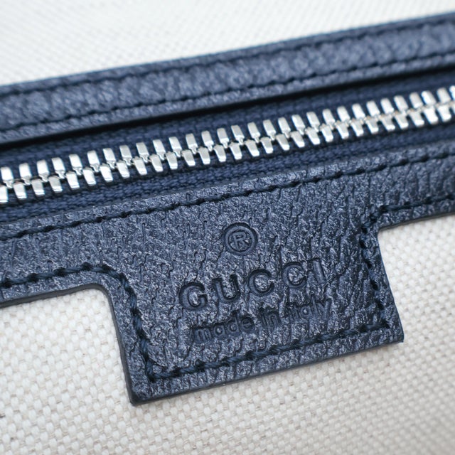 Gucci Navy Gg Supreme Canvas and Leather Small Ophidia Crossbody Bag, 2018. For Sale - Image 15 of 17