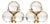 Late 20th Century Pair Baccarat 18k Yellow Gold Clear Crystal Glass Earrings For Sale