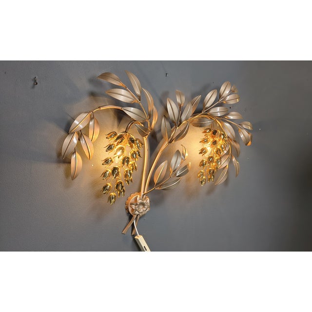 Hollywood Regency Vintage Tulip Wall Lamp from Hans Kögl, 1970s For Sale - Image 3 of 11