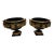 Neoclassical Black and Gilt Cast Iron Planters - A Pair For Sale