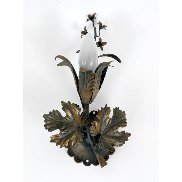 Metal Vine Leaves Sconces from Honsel Leuchten, Germany, 1970s, Set of 2 For Sale - Image 7 of 18