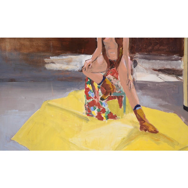 Cowgirl in the Studio - Figurative Study in Oil on Canvas For Sale In Monterey, CA - Image 6 of 8