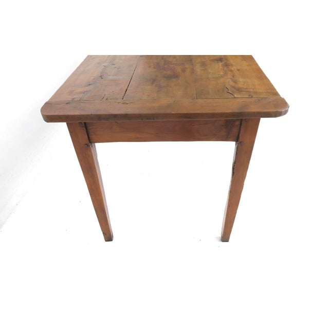 19th Century French Provincial Fruitwood Farm Table For Sale - Image 5 of 14