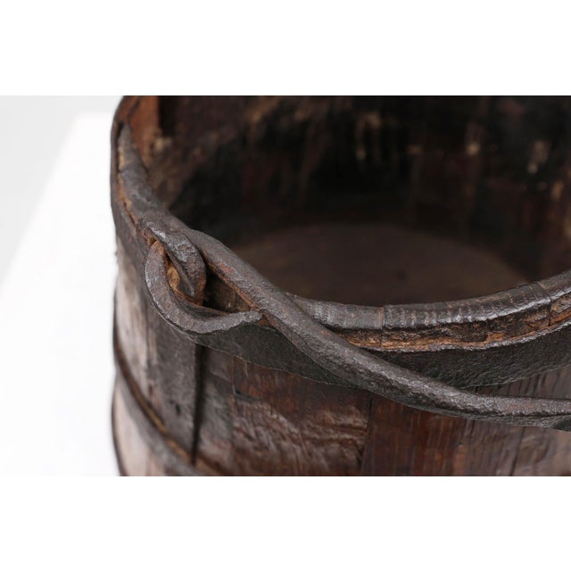 French Handmade Wooden Bucket, 18th Century For Sale - Image 5 of 11