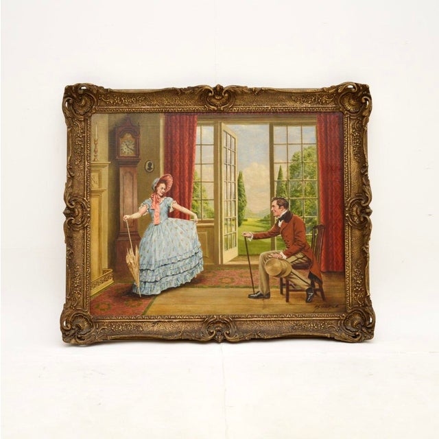 Alfred Lyndon Grace, Figurative Scene, 1880, Oil Painting on Canvas, Framed For Sale - Image 11 of 11