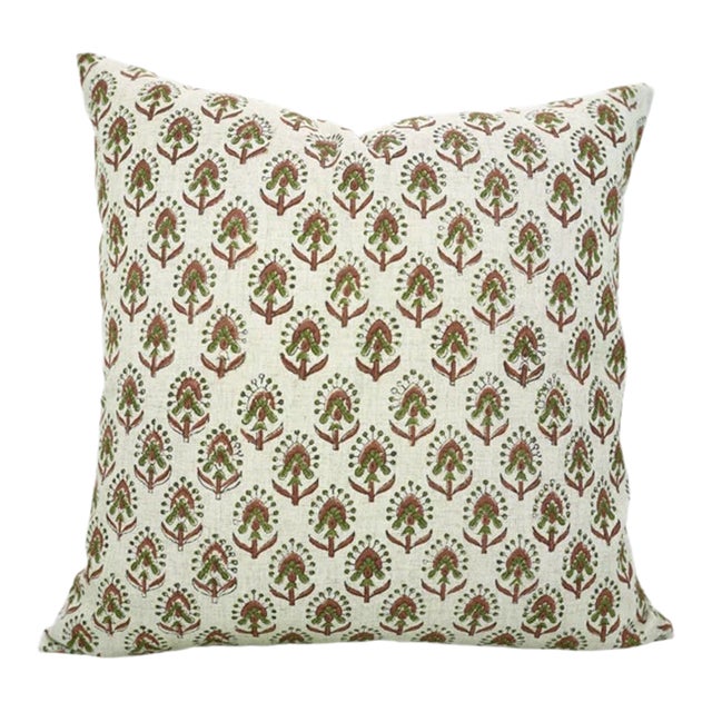 Fabdivine Handmade Pillow Cover 26x26 Inch Block Printed - Gurukul For Sale