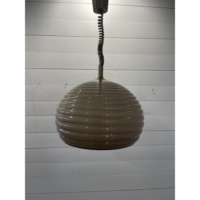 Harvey Guzzini Vintage Adjustable Hanging Lamp in Plastic from Meblo, 1960s For Sale - Image 4 of 8