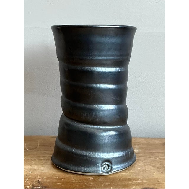 Vintage Original Studio Pottery Vase For Sale - Image 4 of 12
