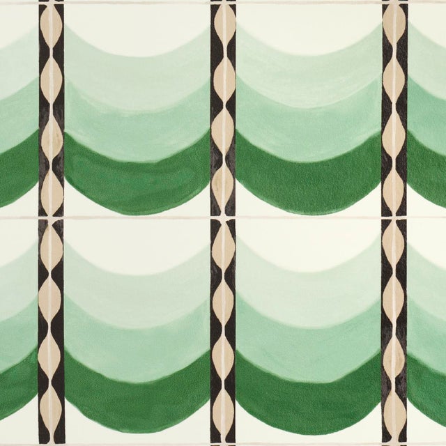 Contemporary SAMPLE - Schumacher x Celerie Kemble Sintra Wallpaper In Green For Sale - Image 3 of 4