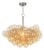 Bubbles Chandelier, Brushed Nickel with Amber Glass For Sale