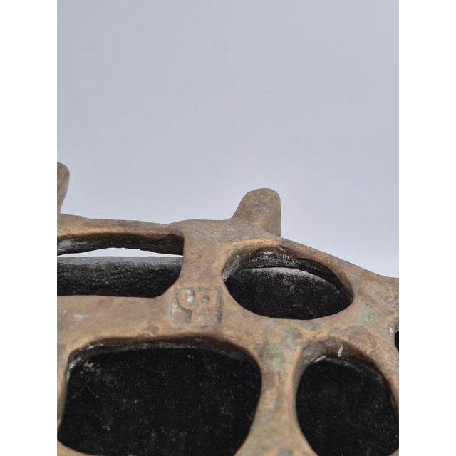 Metal Large Brutalist Decorative Urn by David Marshall, Late 20th Century For Sale - Image 7 of 9