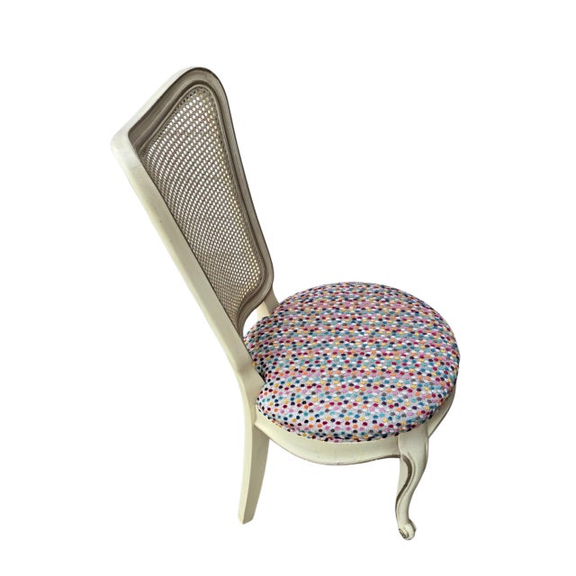 1950s French Style Cream Vanity Chair For Sale - Image 9 of 11