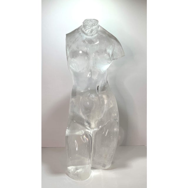 Signed De Stefano Prismadomus Acrylic Female Nude Sculpture, Made in Italy. Numbered 29/160.