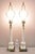 Vintage Italian Neoclassical White Marble Column Form Table Lamps - a Pair. Circa Mid 20th Century. Measurements: 34.5" H...