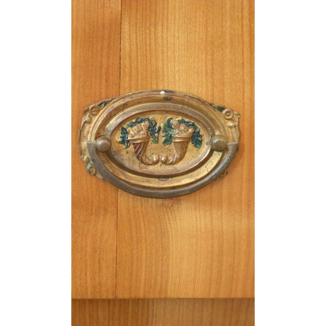 Brown Biedermeier Cherry Wood Chest of Drawers with Columns, 1830 For Sale - Image 8 of 15