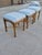Pair of McGuire Target Back Lounge Chairs With 3 McGuire Footstools For Sale - Image 15 of 18