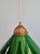 Copper Art Deco Conical Green Opaline Glass Pendant Lights, Set of 2 For Sale - Image 8 of 14