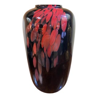 Murano Glass Vase by Venini, 1980s For Sale