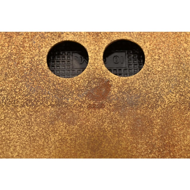 Silver Crest Arts & Crafts Nautical Bronze Double Inkwell With Pen Tray For Sale - Image 10 of 12