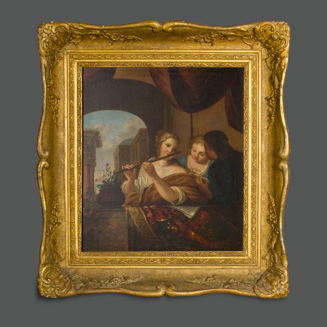 18th Century French Rococò Painting, Framed For Sale - Image 7 of 7