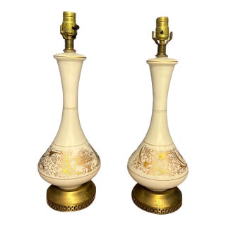 Vintage Mid-Century Modern Genie Bottle Lamps - a Pair For Sale