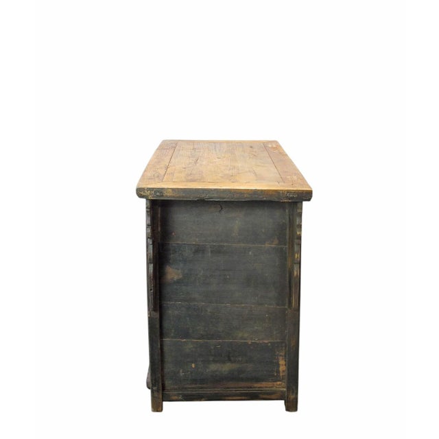 Wood Black 3 Drawer Solid Wood Coffer For Sale - Image 7 of 13