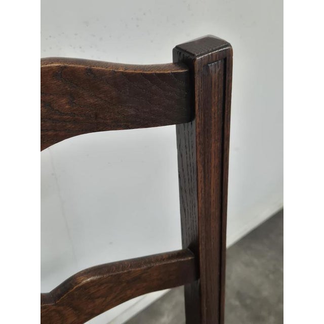 2000 - 2009 Straw-Seated Chairs with Slatted Oak Backs, Set of 6 For Sale - Image 5 of 7