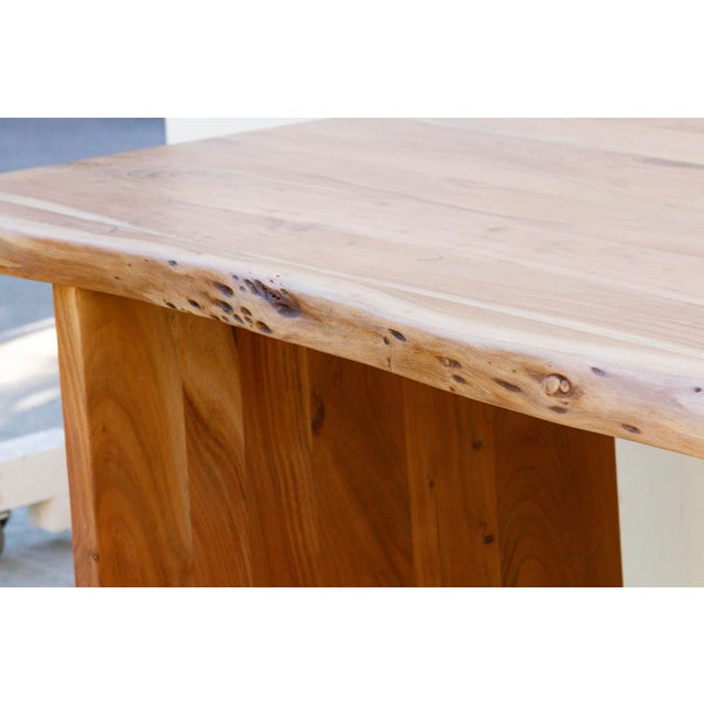 1990s Monolith Natural 72" Live Edge Dining Table For Sale - Image 5 of 10