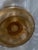 Hollywood Regency Vintage Amber Glass Serving Bowl With Intricate Gold Gilt Decoration For Sale - Image 3 of 6