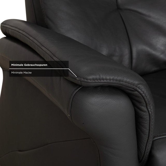 Dark Grey Leather Varia Two-Seater with Manual Function from Mondo For Sale - Image 12 of 17