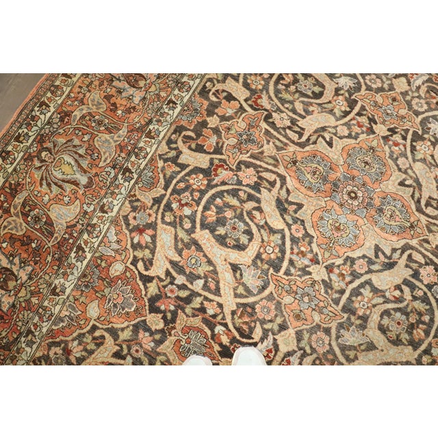 Early 20th Century Antique Zabihi Collection Persian Large Brown Joshegan Rug - 11'10" x 16'5" For Sale - Image 5 of 12