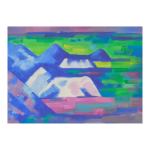 Large Scale Painted Desert Oregon Abstracted Landscape -- Spring Mountain View by Erle Loran