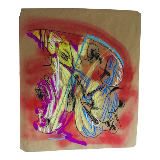 Celestial Butterfly Original Pastel on Paper by Erik Sulander 24x27 For Sale