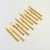Hollywood Regency Vintage Golden Bamboo Cocktail Forks - Set of 11 For Sale - Image 3 of 9