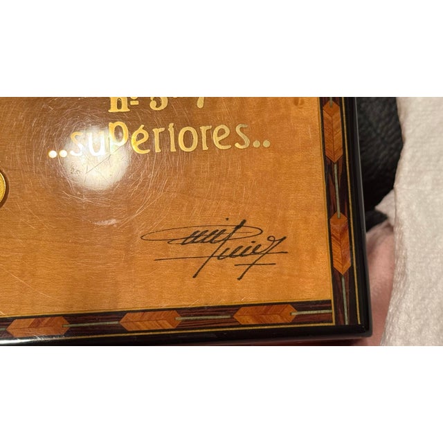 Top of the Line French Elie Bleu Medals Medailles Gold Humidior-75 Count For Sale In Washington DC - Image 6 of 10
