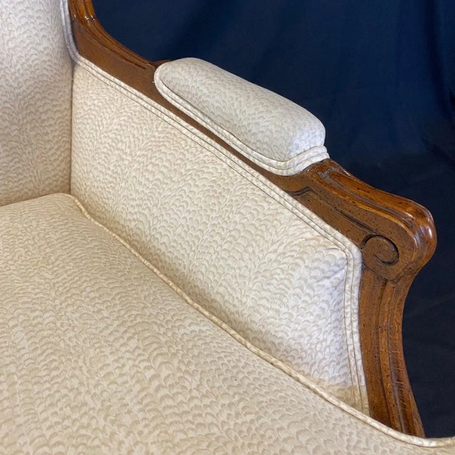 1940s French Louis XV Style Walnut Armchair or Fauteuil For Sale - Image 5 of 8