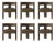 Brooklyn Dining Chairs by Porus Studio, Set of 6 For Sale