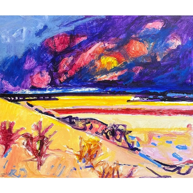 Jean Krille, Landscape 132, Oil on Canvas, 1988 For Sale - Image 11 of 11