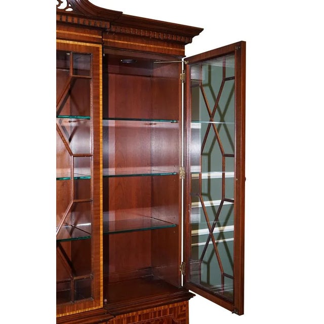 Large Georgian Style Mahogany Breakfront Bookcase For Sale - Image 17 of 18