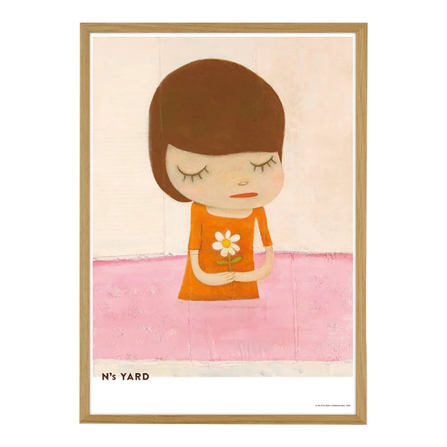 Yoshitomo Nara, in the Pink Water, 2021 - Oak Frame For Sale