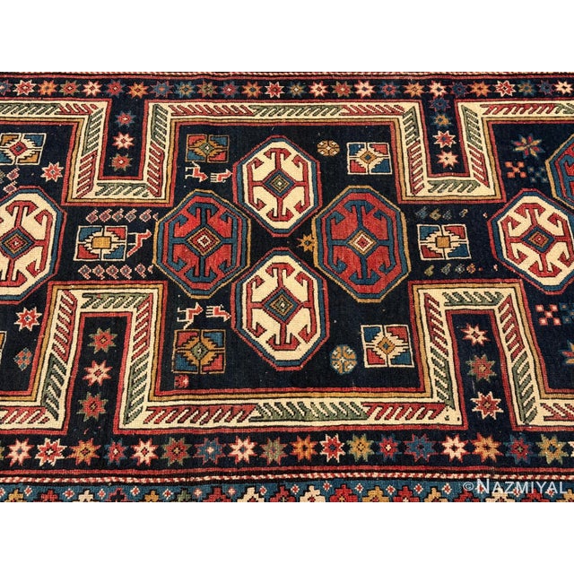 Traditional Nazmiyal Collection Antique Caucasian Shirvan Rug For Sale - Image 3 of 10