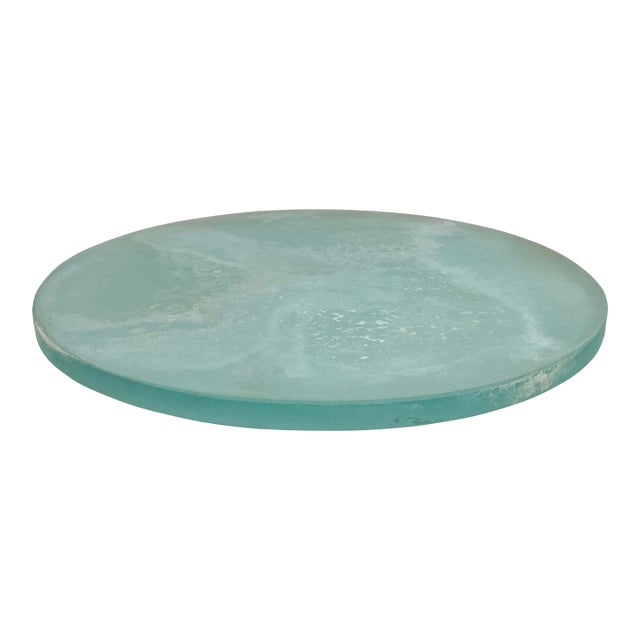 Belgian Salvaged Porthole Glass Charger For Sale