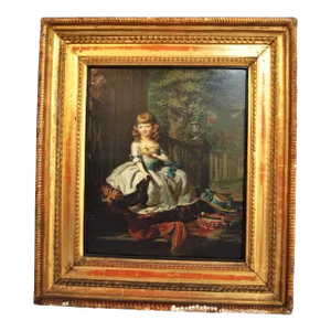 Original Painting by Louis Francois-Gerard Van Der Puyl 1785 “The Animal Friends”