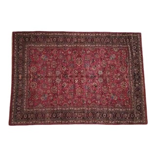 1950s Vintage Signed N.East Persian Khorassan Rug For Sale