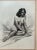 Up for sale is a very nice quality vintage original Frederick William Weber mixed media nude drawing. It's done in a...